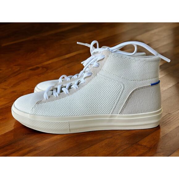 Rothy's Women's The High Top Sneaker in Sand Dune Size 11 NEW CreamTan - Picture 2 of 11